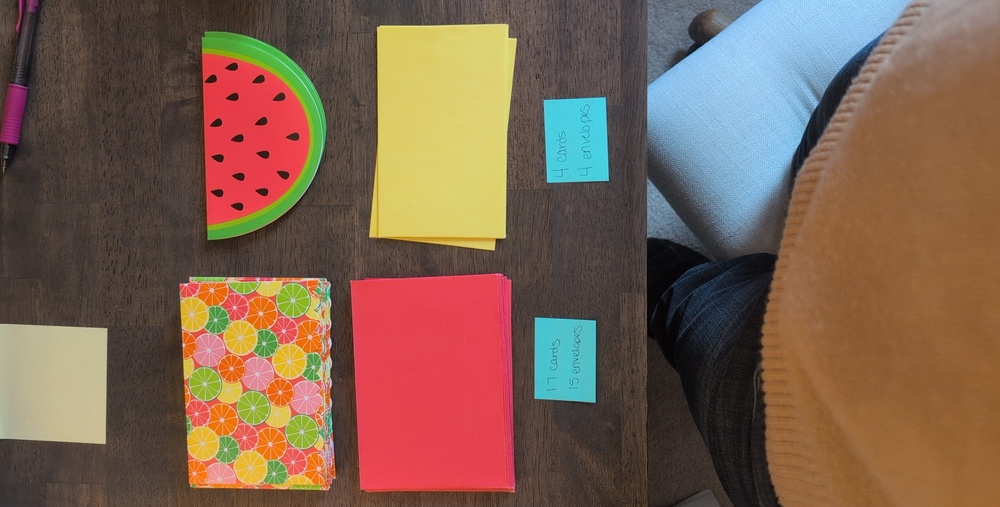 Colorful Fruit-Themed Card Set